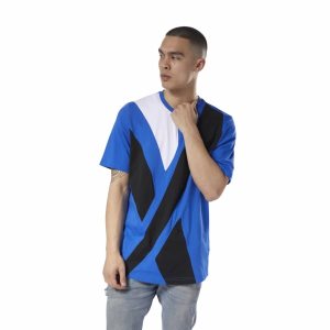 Reebok Classic Vector T Shirt Herren - Blau/Schwarz - DE 263-JVC